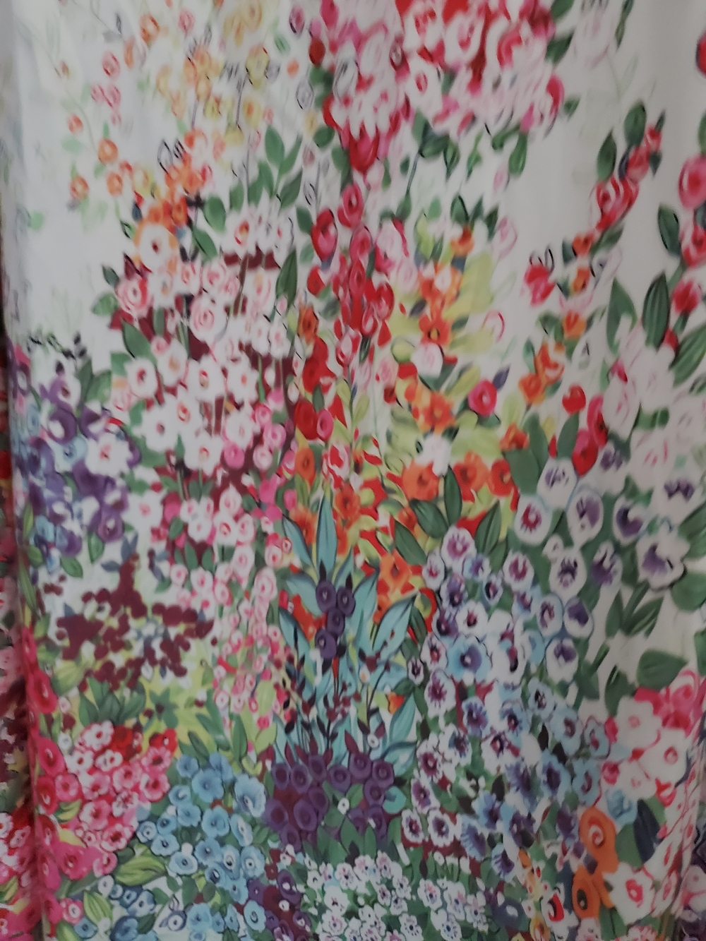 White Floral Gradient Sleeveless Dress And Matching Duster, Silky - Picture 5 of 9
